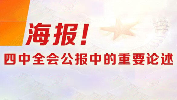 海报！四中全会公报中的重要论述