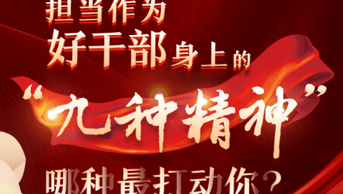 担当作为好干部身上的“九种精神”，哪种最打动你？