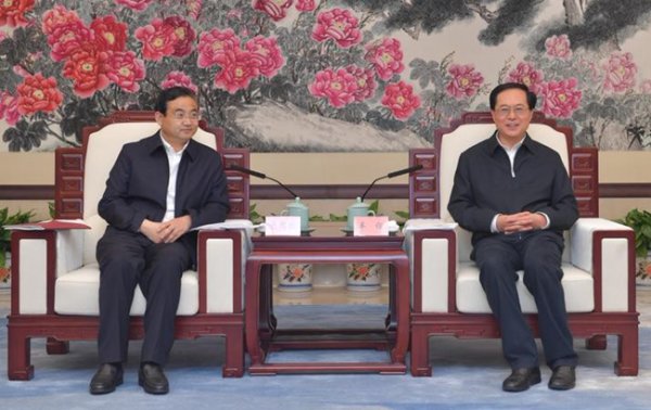 车俊与青海省海西州党政代表团座谈